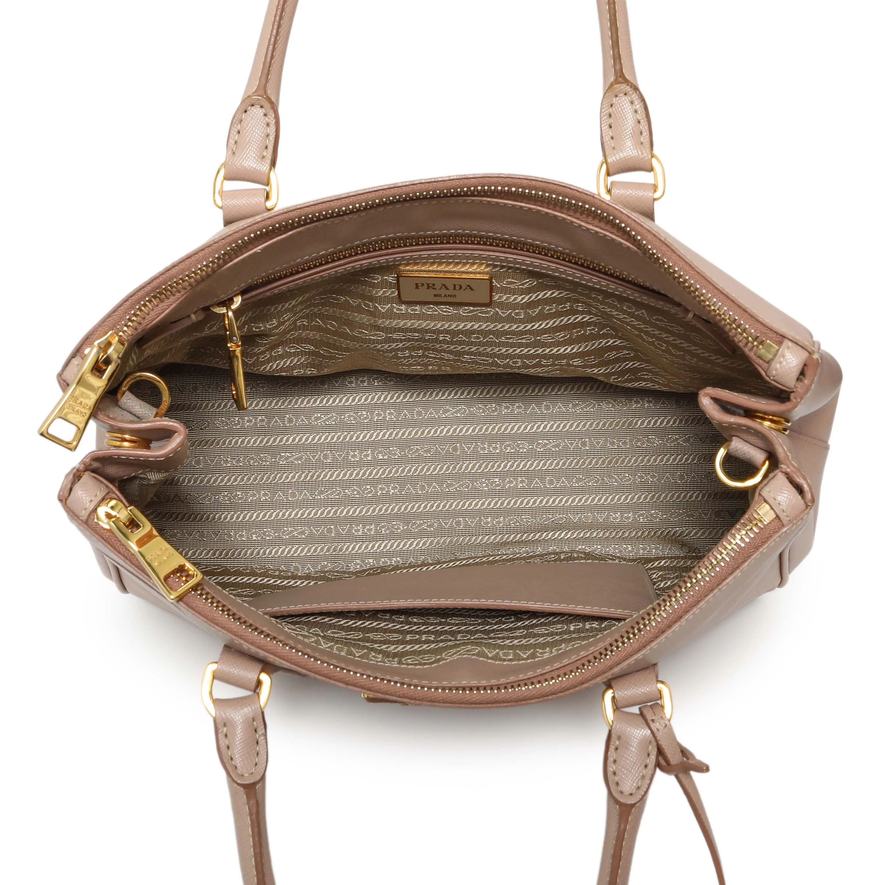 Prada Cammeo Saffiano Medium Galleria Double Zip Tote