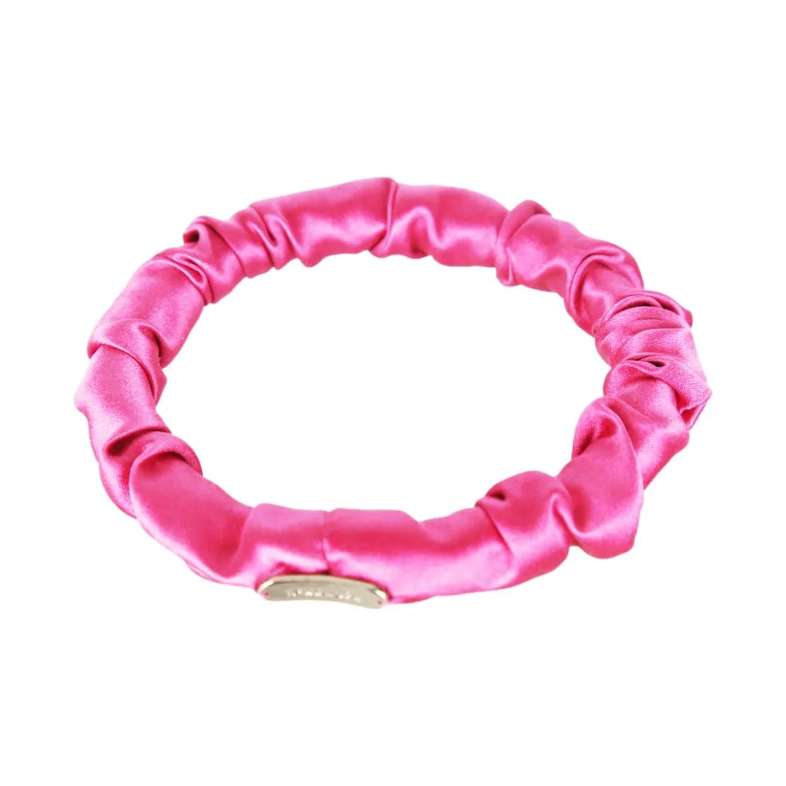 Prada Pink Silk Logo Bracelet