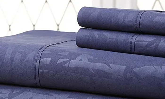 Premium Home  Super Soft Bamboo-Embossed Sheet Set (4-Piece)