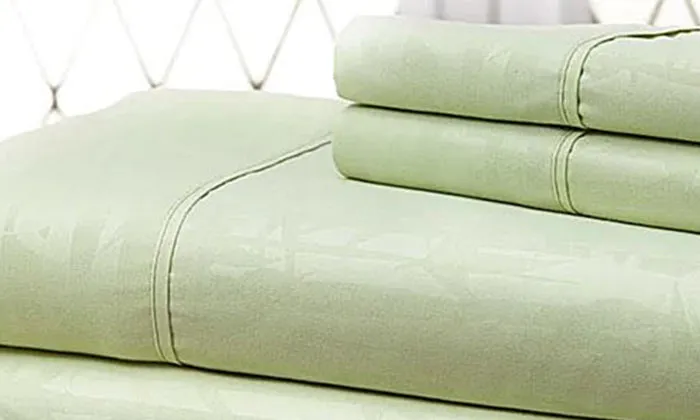 Premium Home  Super Soft Bamboo-Embossed Sheet Set (4-Piece)
