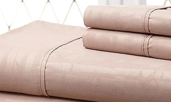 Premium Home  Super Soft Bamboo-Embossed Sheet Set (4-Piece)