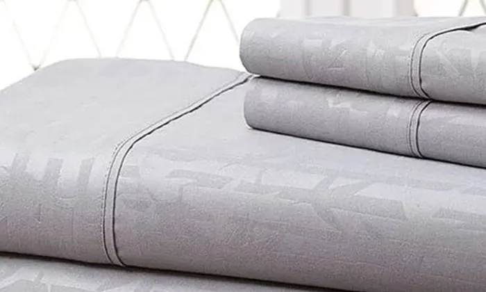 Premium Home  Super Soft Bamboo-Embossed Sheet Set (4-Piece)
