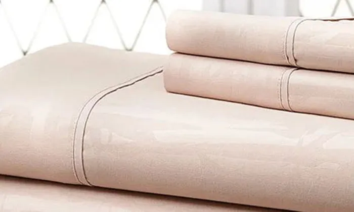 Premium Home  Super Soft Bamboo-Embossed Sheet Set (4-Piece)