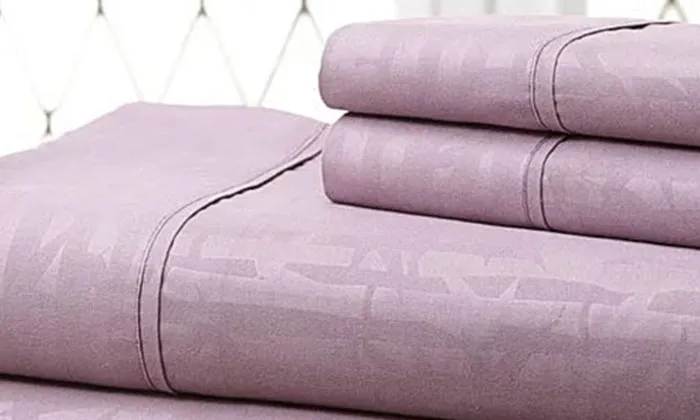 Premium Home  Super Soft Bamboo-Embossed Sheet Set (4-Piece)
