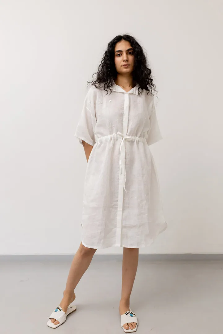 Pristine White Shirt Dress