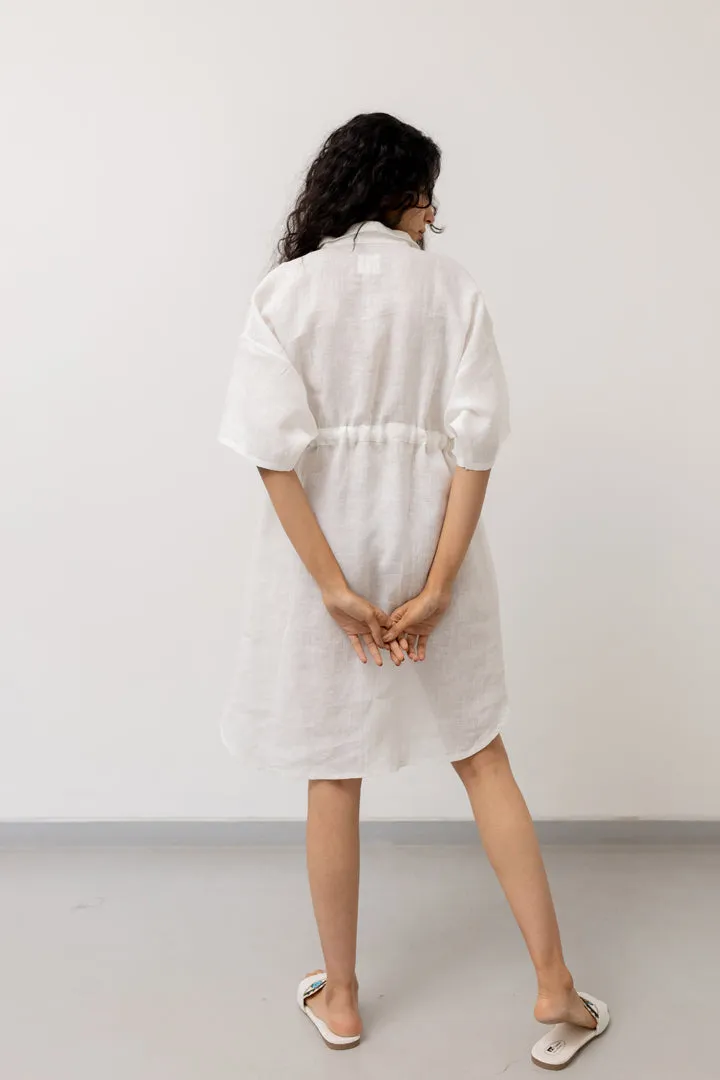 Pristine White Shirt Dress
