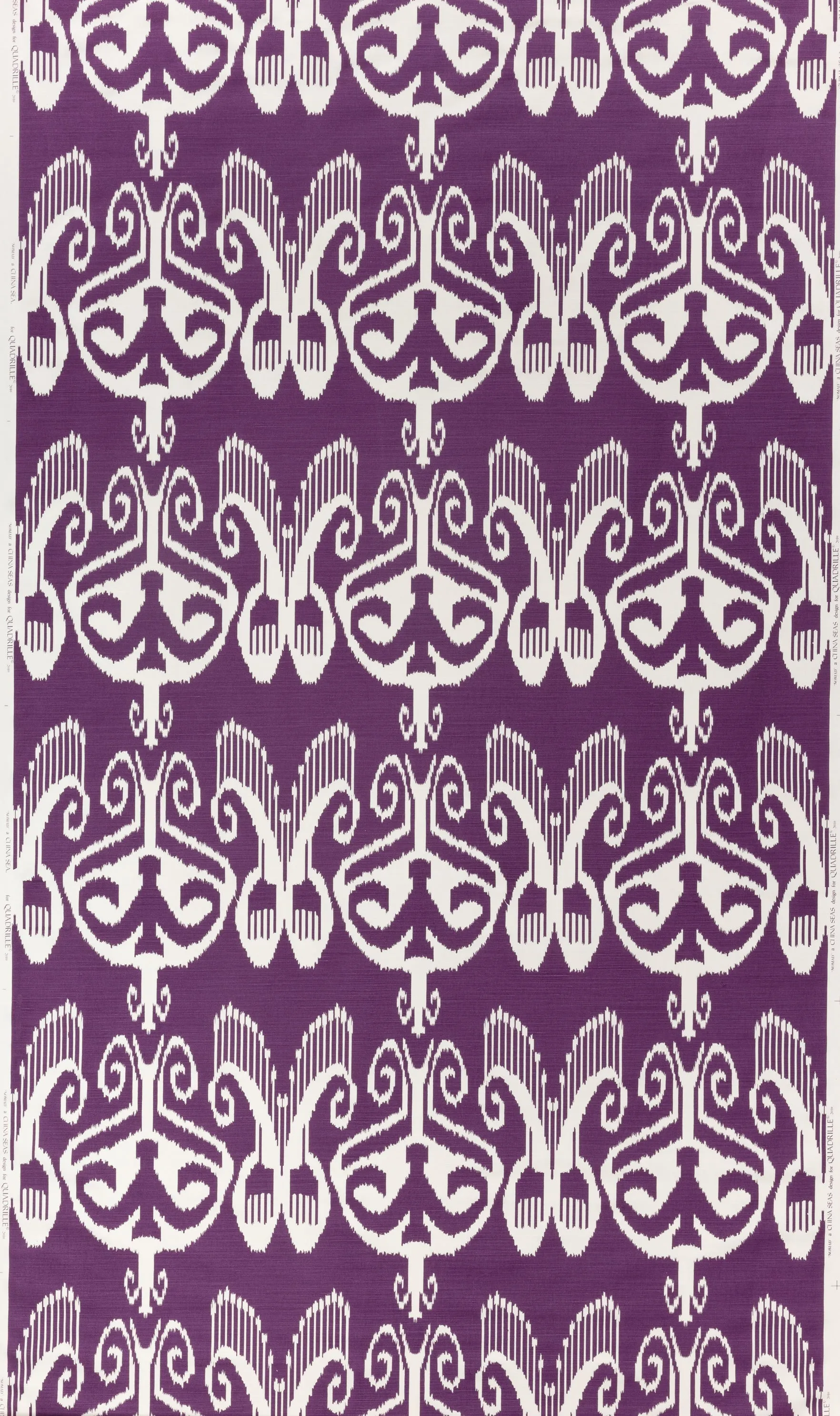 Quadrille Fabric: Nomad - Custom Purple on White Belgian Linen / Cotton