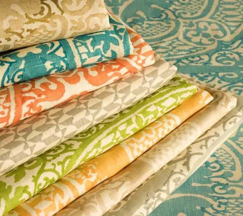 Quadrille Fabric: Veneto - Custom Apple on White 100% Linen