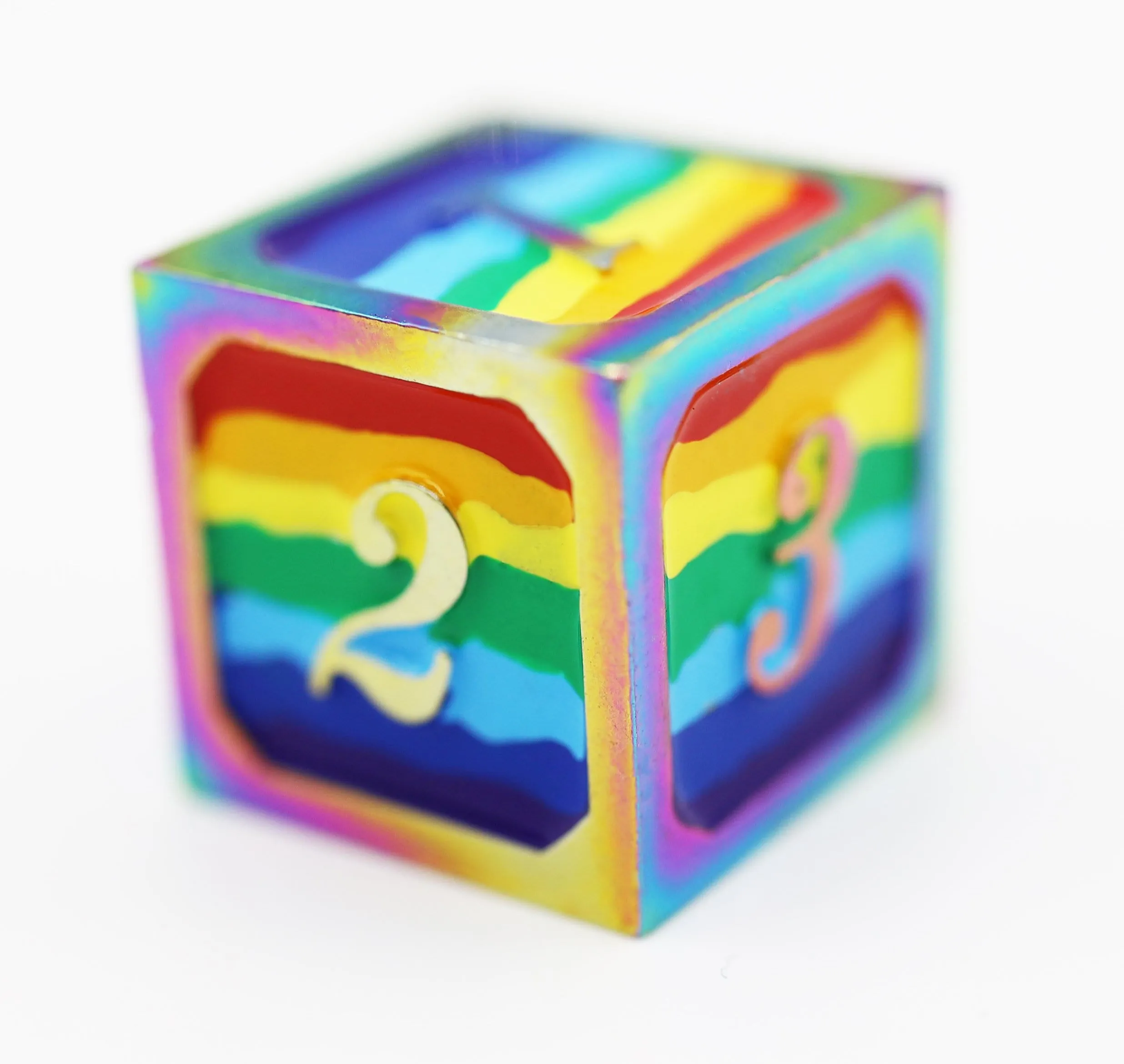 Rainbow Pride Flag - Metal RPG Dice Set