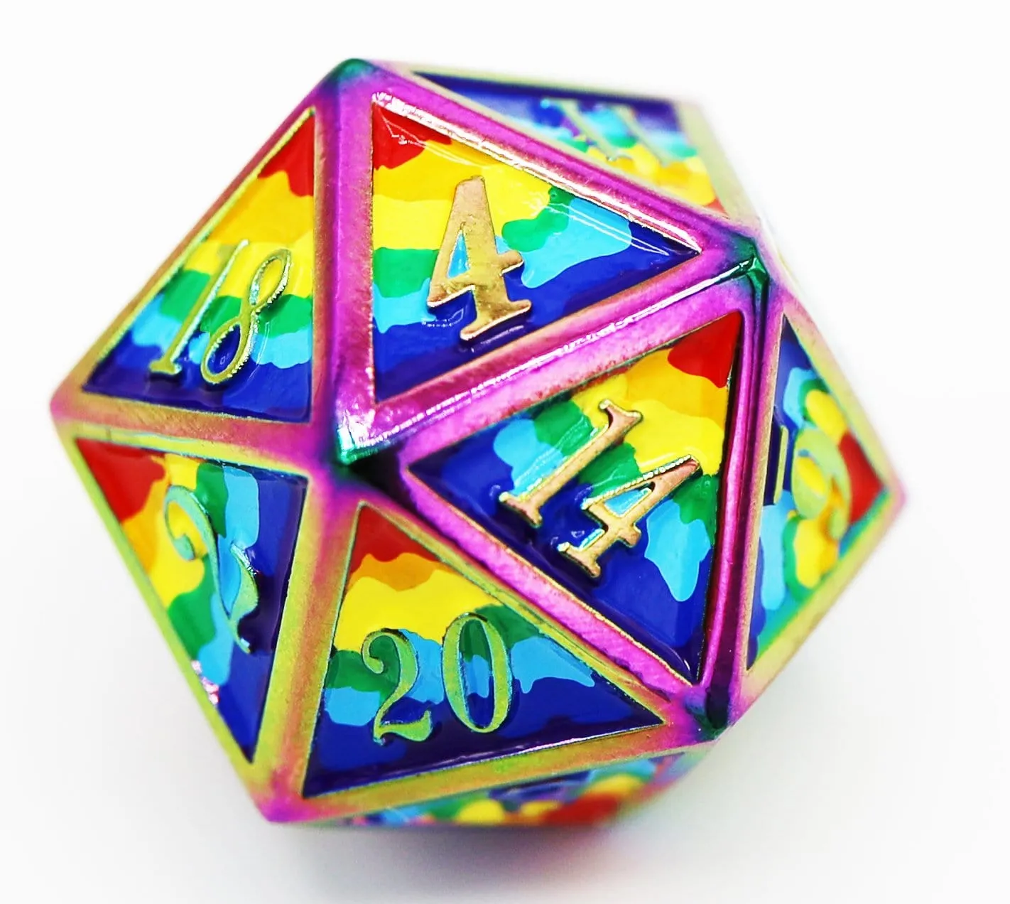 Rainbow Pride Flag - Metal RPG Dice Set