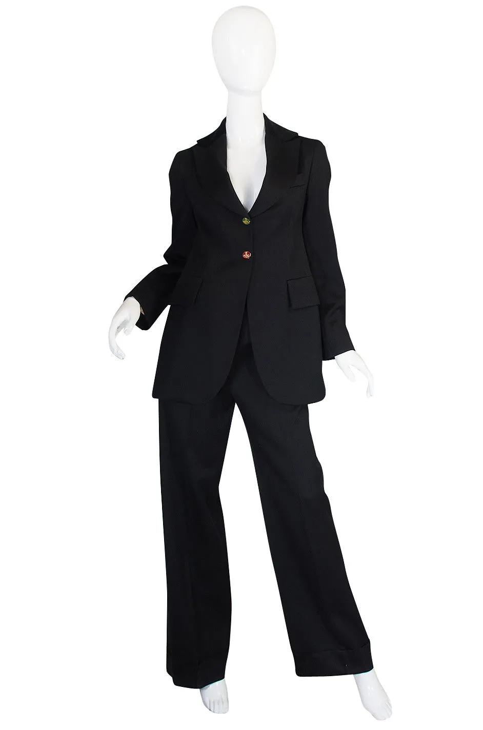 Rare 1990s Vivienne Westwood Black Tuxedo Suit
