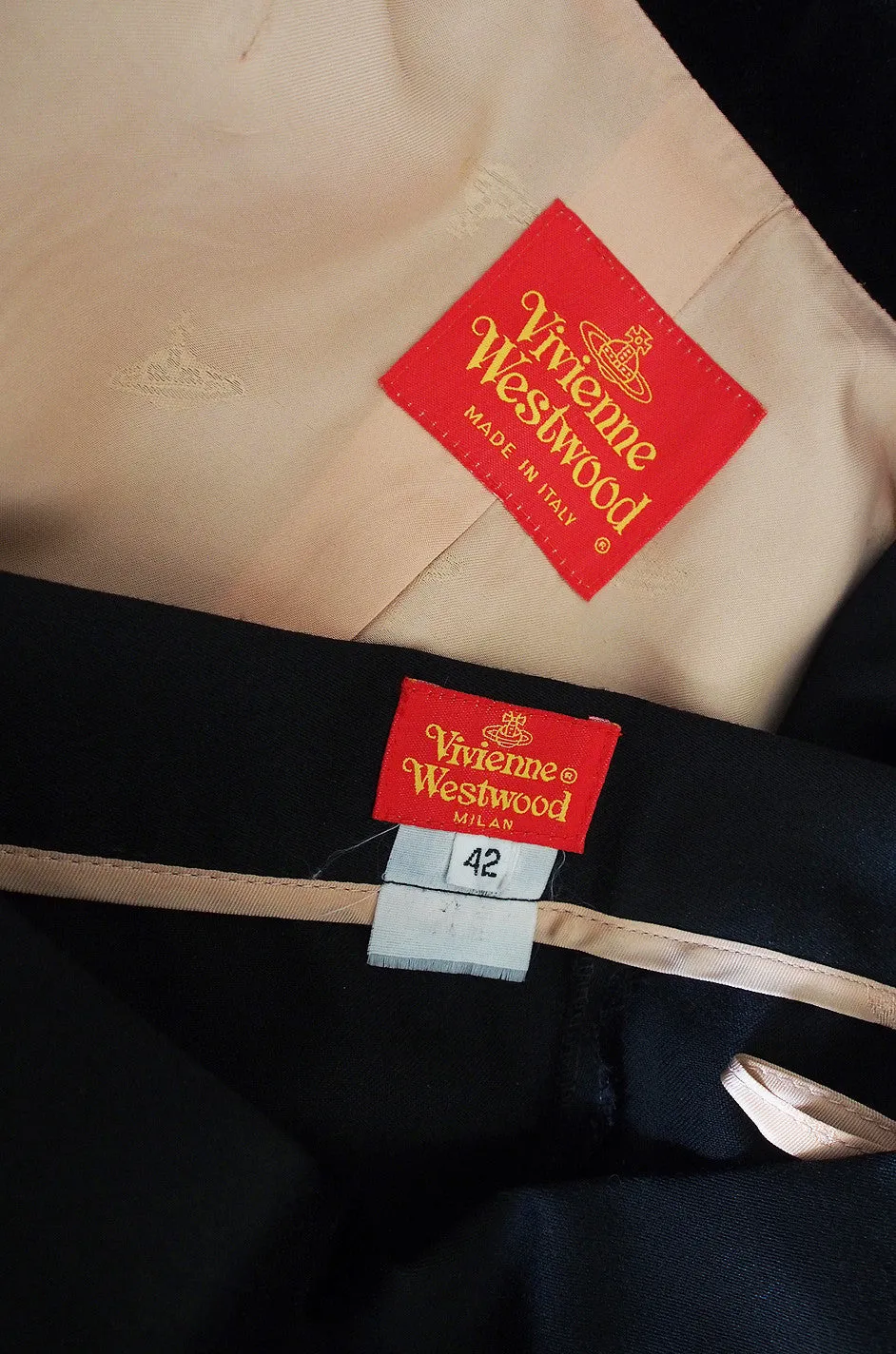 Rare 1990s Vivienne Westwood Black Tuxedo Suit