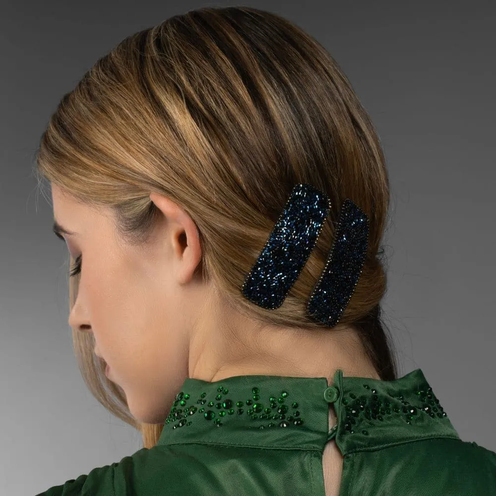 Rectangular Crystal Sparkle Snap Clip