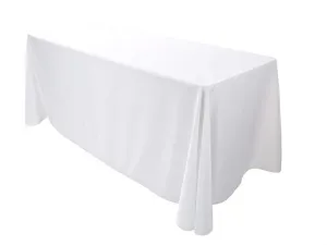 RECTANGULAR POLY LINEN | 90” x 132” - WHITE