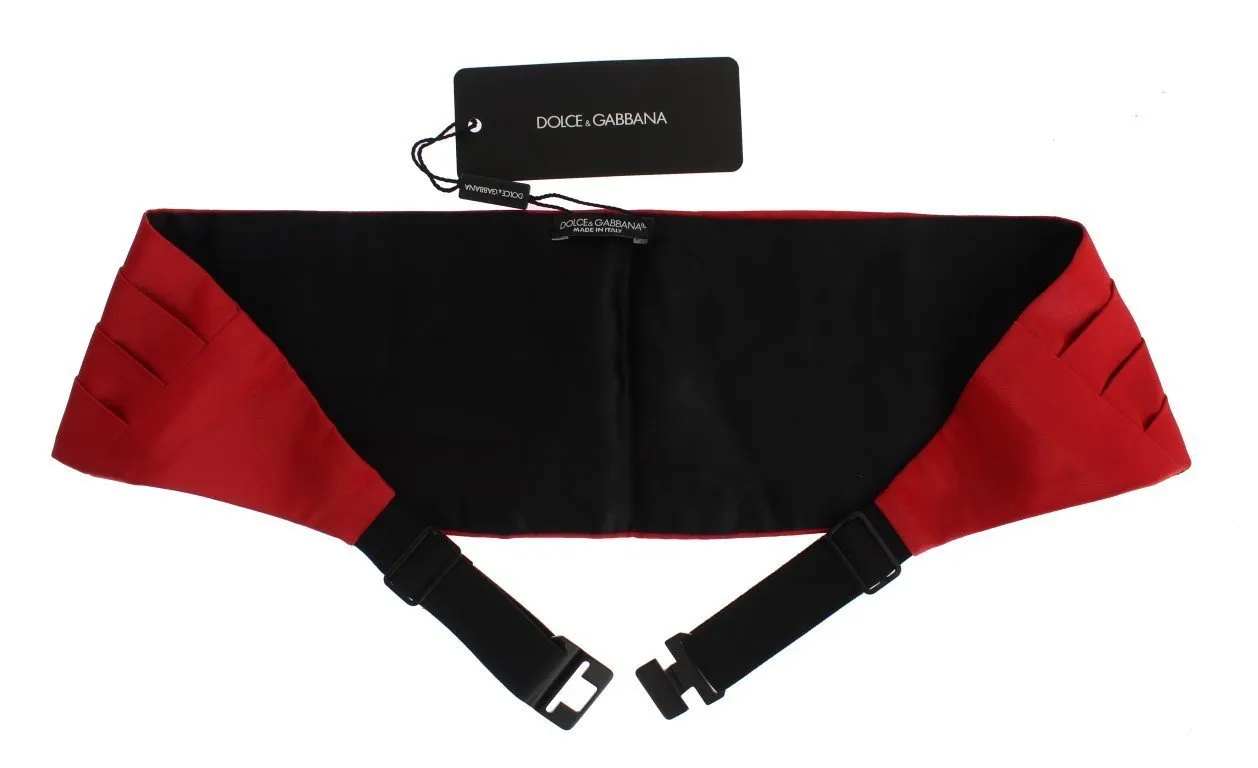 Red Waist Belt Silk Cummerbund