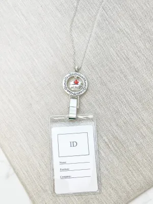 Rhinestone ID Lanyard || Nurse