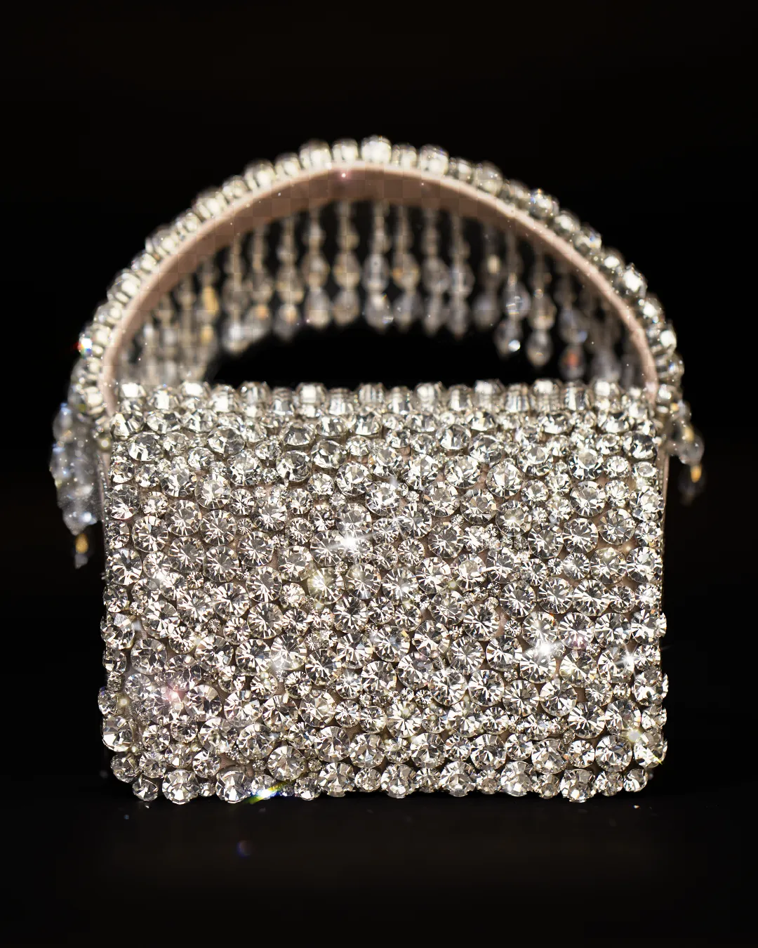 Rhinestones Mini Flap Bag with Handle