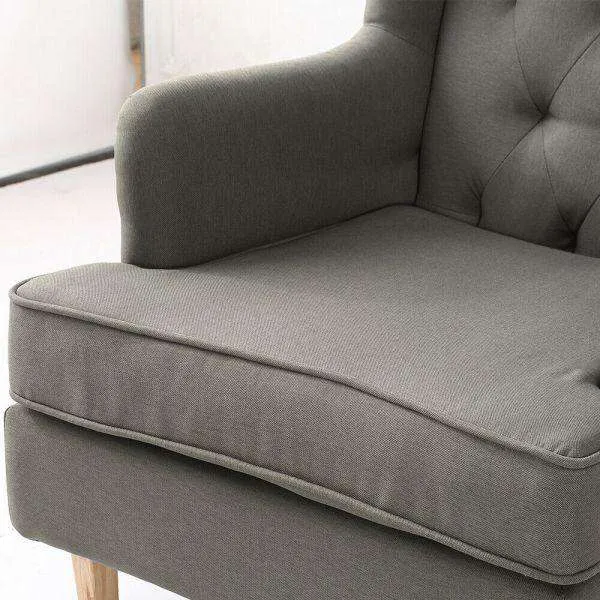 Rocking Fabric Armchair - Grey