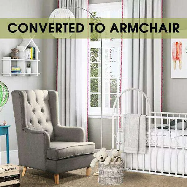 Rocking Fabric Armchair - Grey