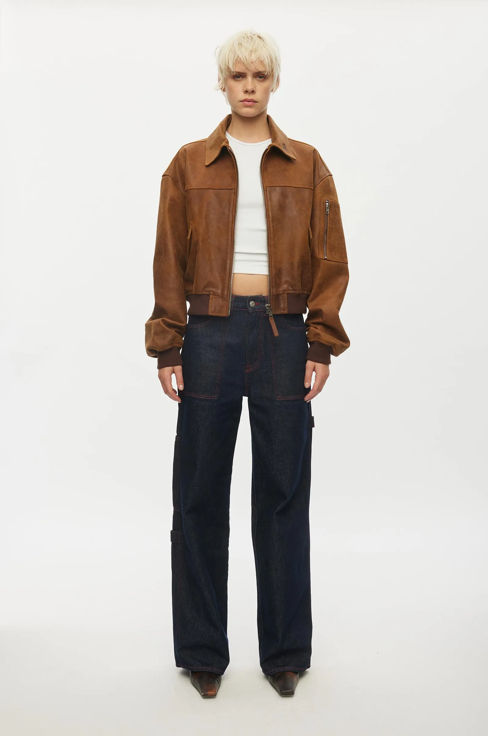 Rocky Leather Bomber