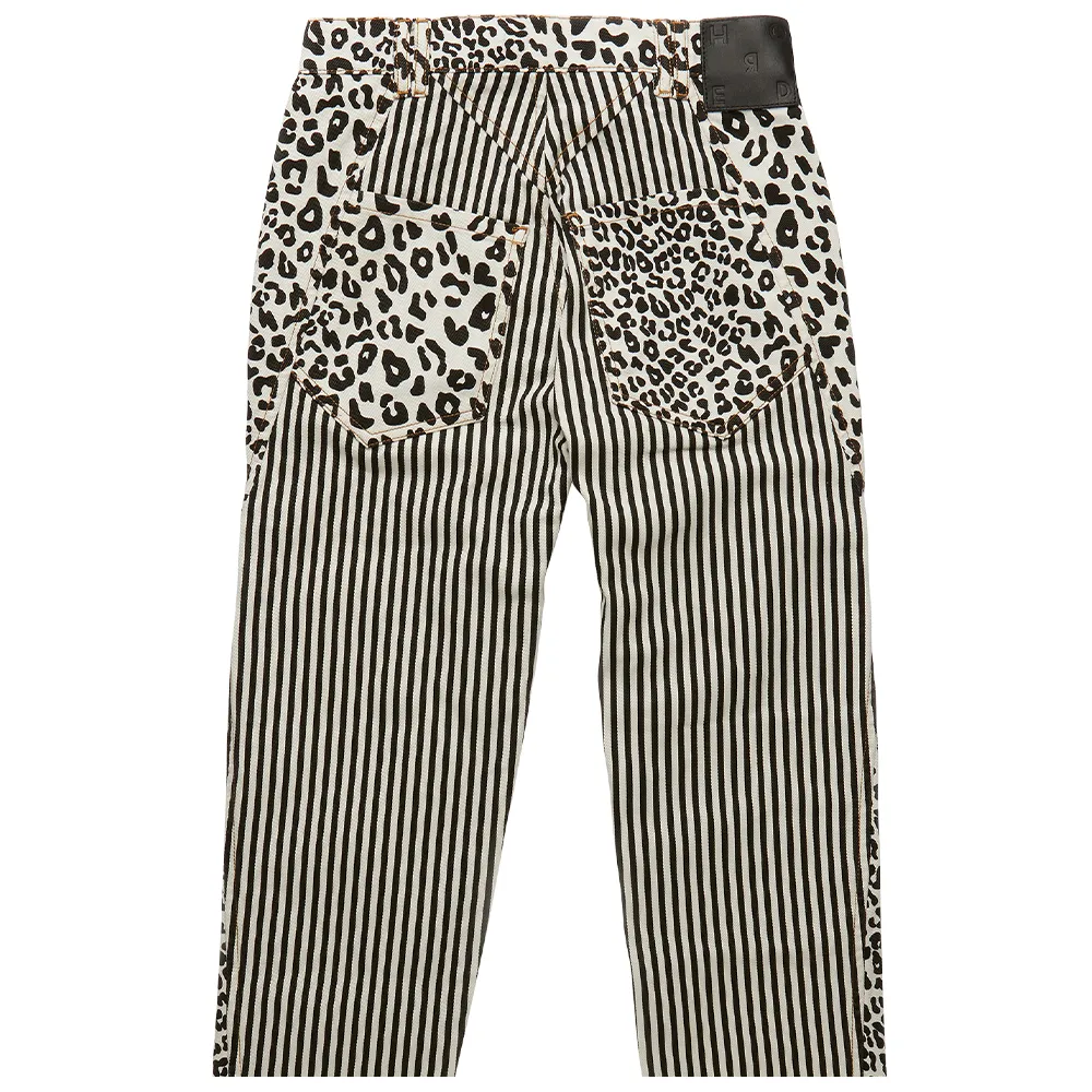 ROMON Women's Monochrome Patchwork Jeans