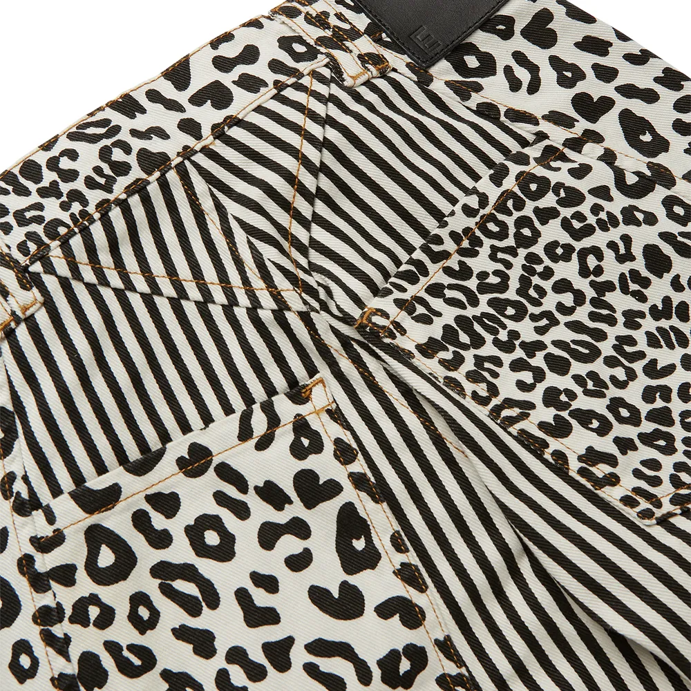 ROMON Women's Monochrome Patchwork Jeans