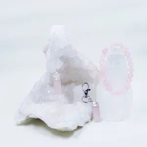 Rose Quartz Necklaces and Clip | 3 Piece Set