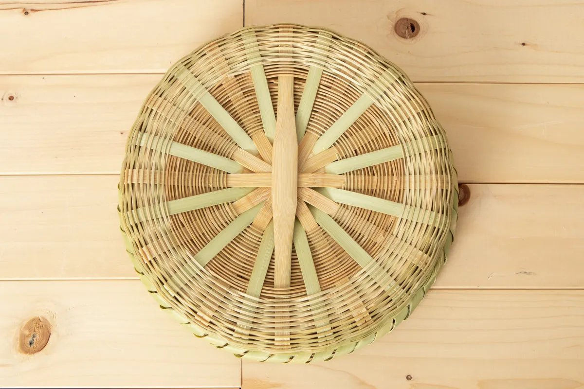 Round basket with rid / Madake bamboo / Ōita-JPN 220648-1