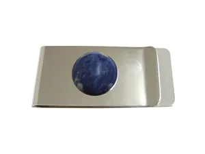 Round Blue Sodalite Money Clip