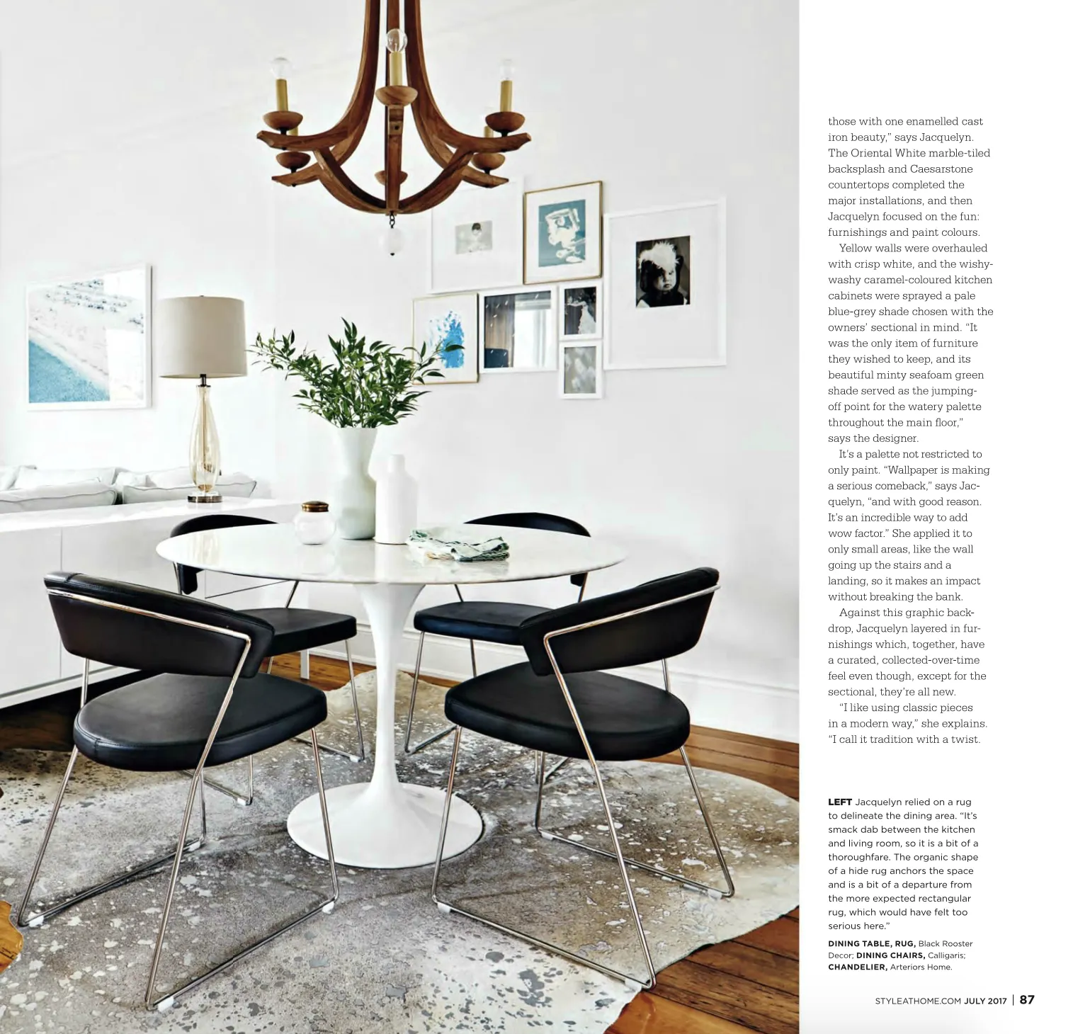 Round Marble Top Tulip Dining Table