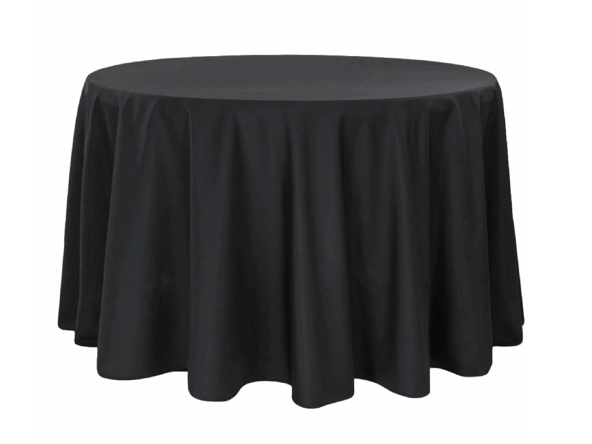 ROUND POLY LINEN - BLACK | 108"