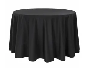 ROUND POLY LINEN - BLACK | 108"