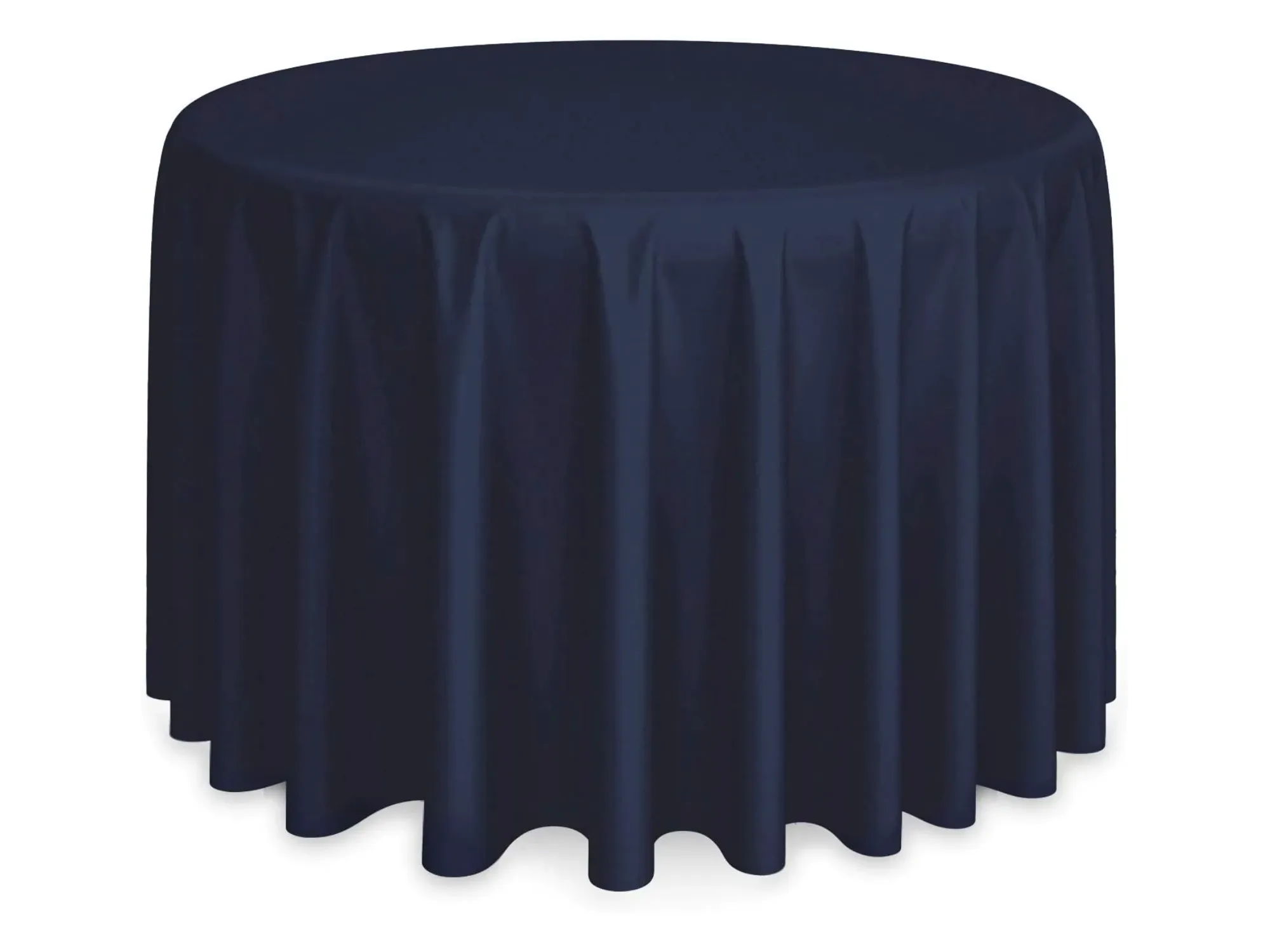 ROUND POLY LINEN - NAVY | 132"