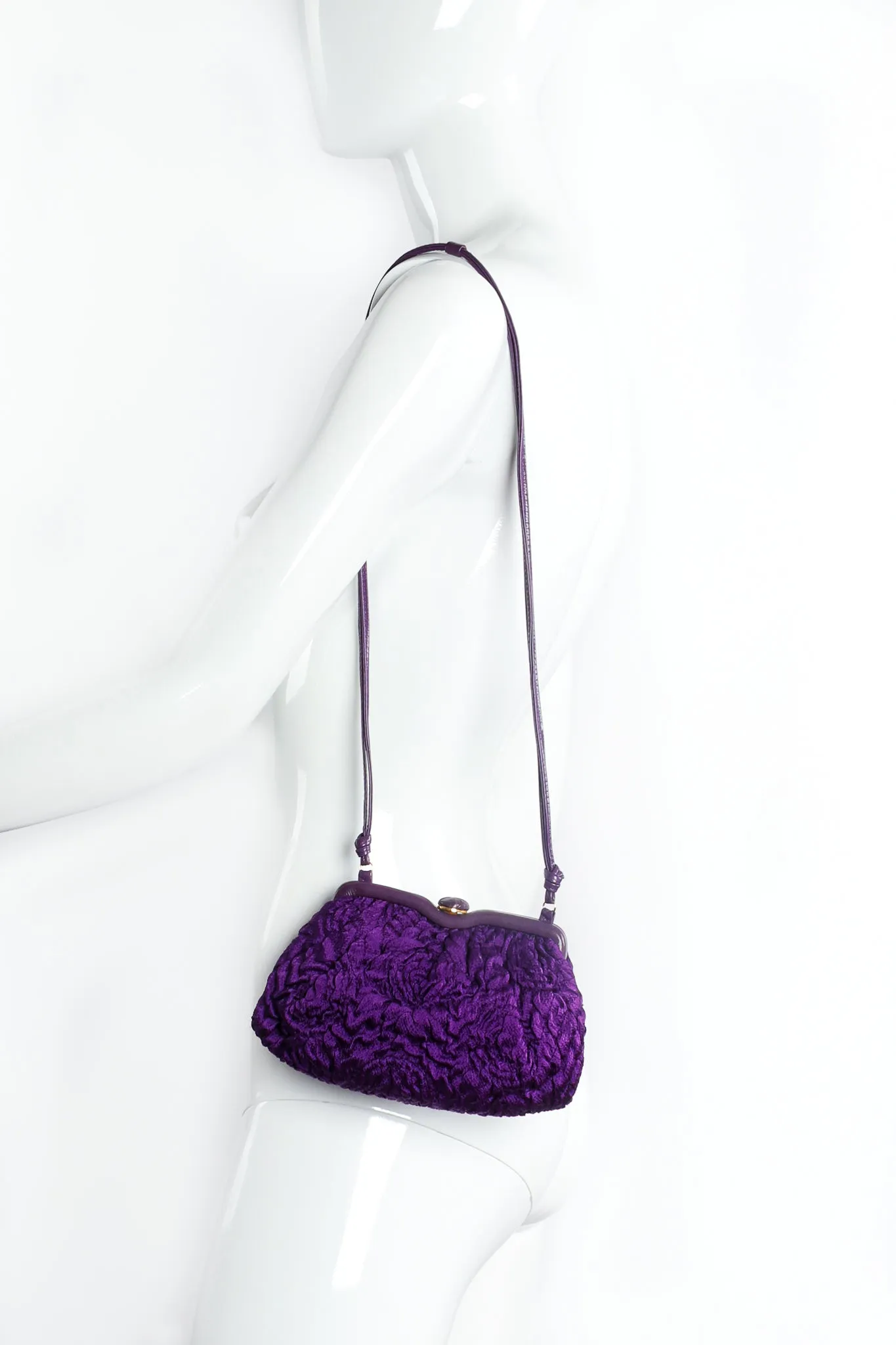 Royal Ruched Satin Shoulder Bag