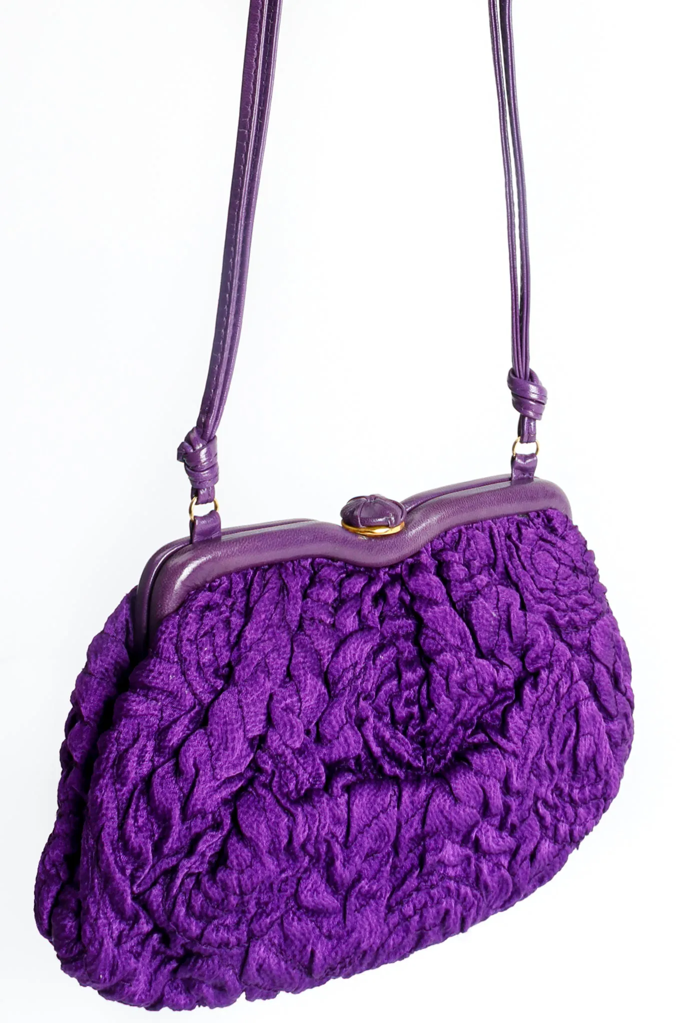 Royal Ruched Satin Shoulder Bag