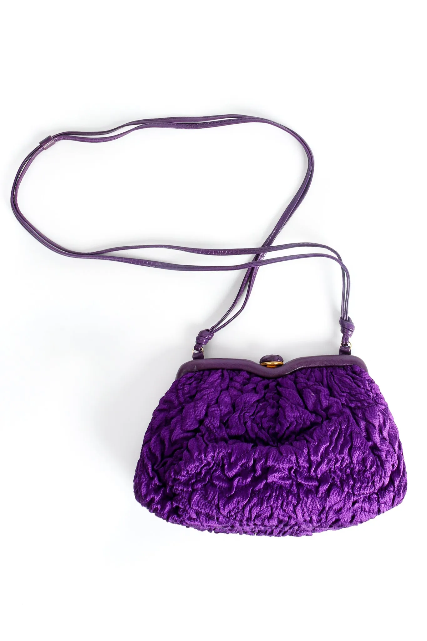 Royal Ruched Satin Shoulder Bag