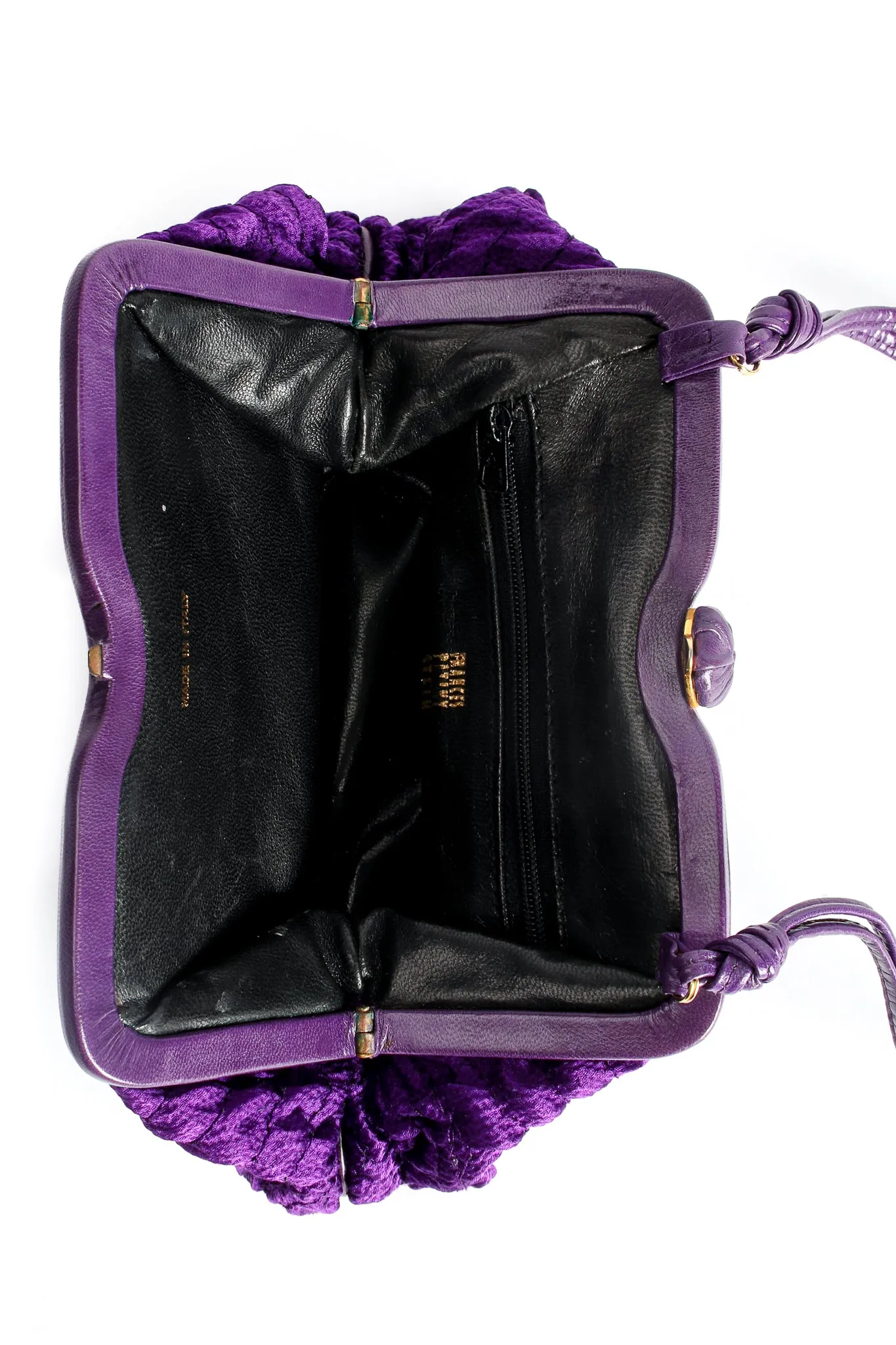 Royal Ruched Satin Shoulder Bag