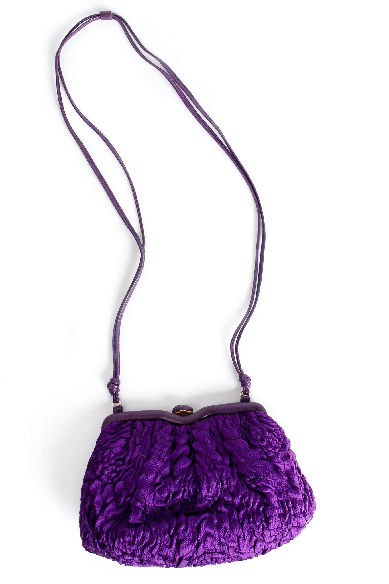 Royal Ruched Satin Shoulder Bag