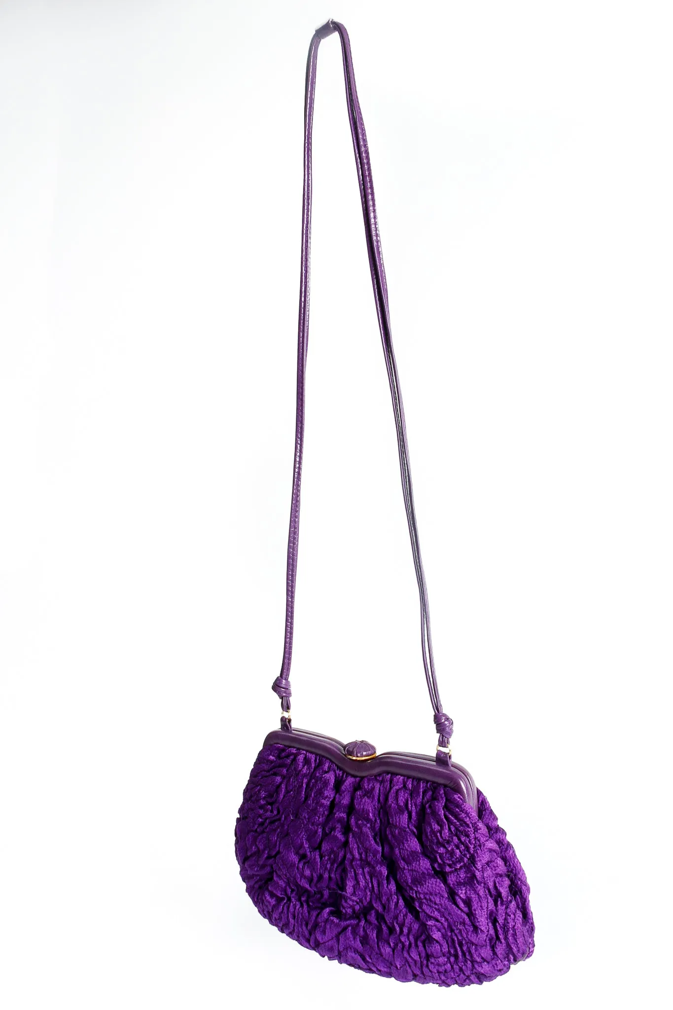 Royal Ruched Satin Shoulder Bag