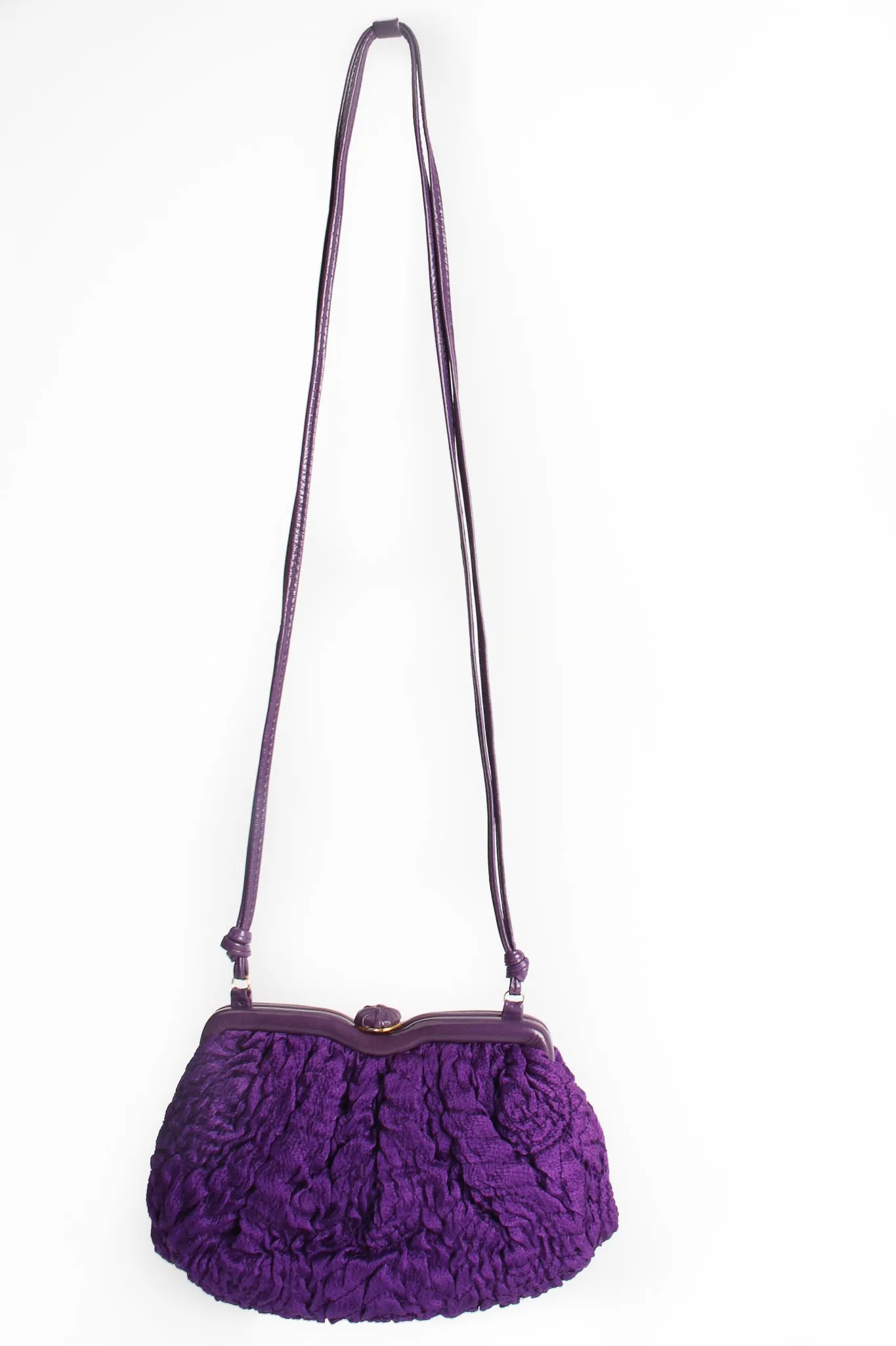 Royal Ruched Satin Shoulder Bag