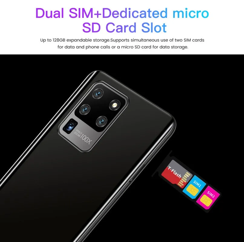 S30U Plus Mobile Phone 6.7-inch High-definition Large-screen 2 16GB Smartphone blue_European plug