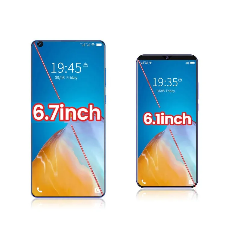 S30U Plus Mobile Phone 6.7-inch High-definition Large-screen 2 16GB Smartphone blue_European plug