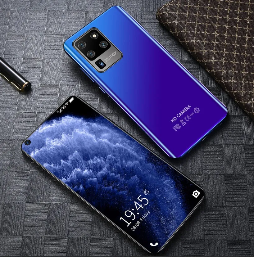 S30U Plus Mobile Phone 6.7-inch High-definition Large-screen 2 16GB Smartphone blue_European plug