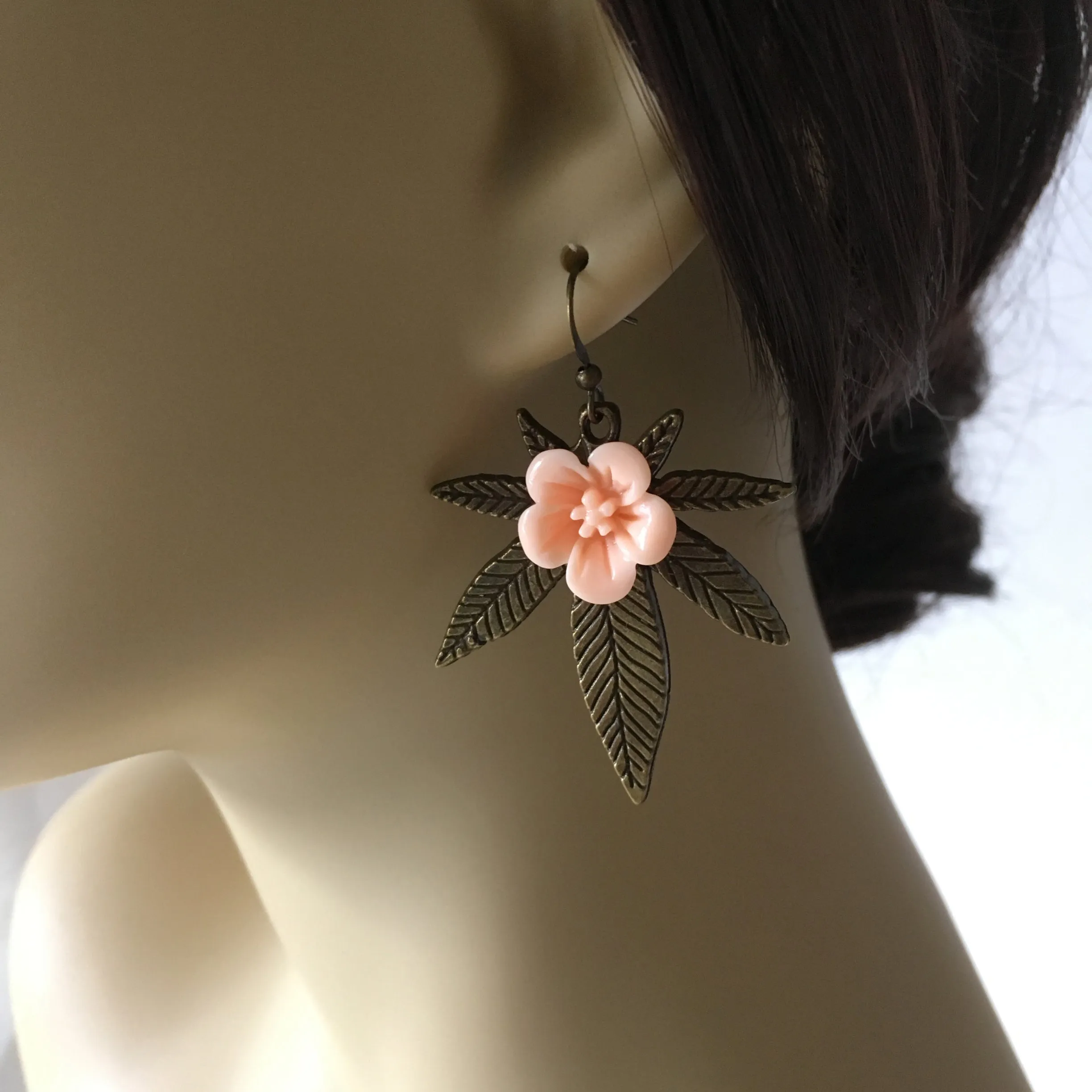 Sakura Weed Earring - Cannabis Jewelry