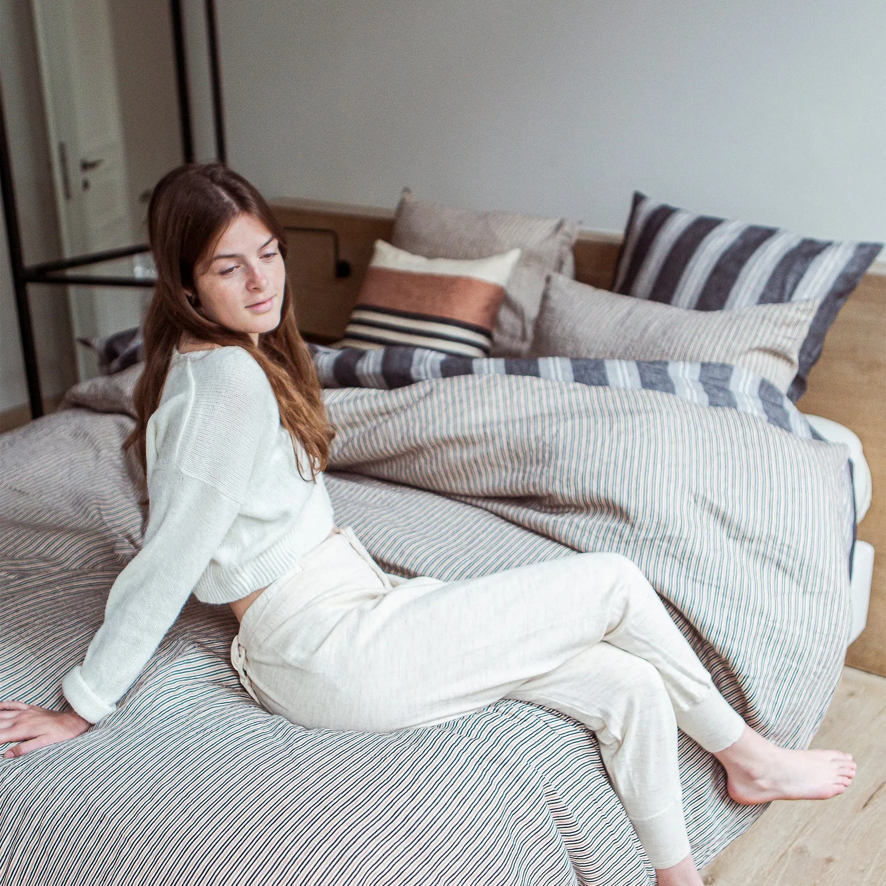 san gabriel stripe duvet cover