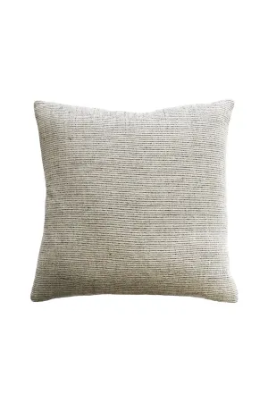 Sandridge Black   White Fine Stripe with Feather Inner 50x50cm Linen Cushion