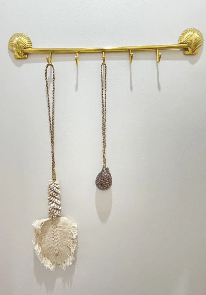 Scallop Shell Gold Wall Hook