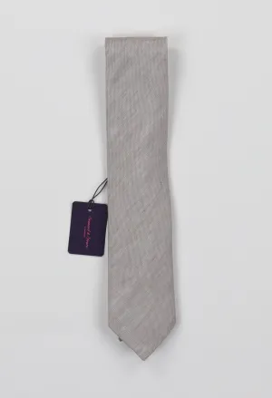 Seaward & Stearn Silk & Linen Necktie - Natural Solid