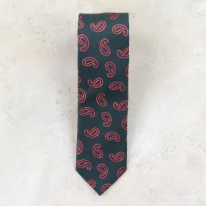 Seaward & Stearn Silk Woven Necktie - Evergreen Donegal Pine