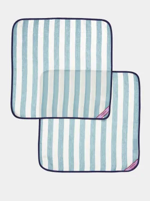 Set of 2 Sky Blue Linen Napkins